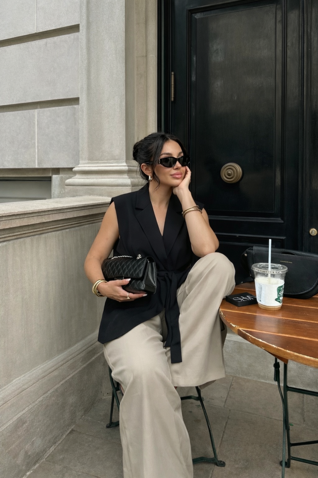 Blazer sans manches - Noir  - 2