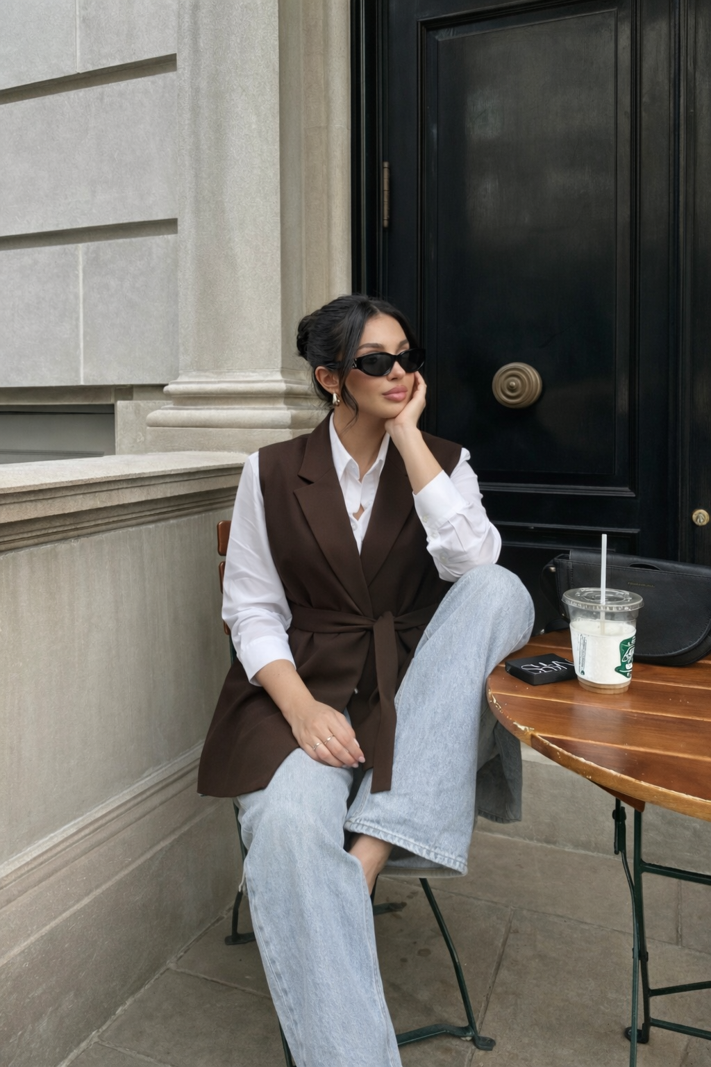 Blazer sans manches - Marron  - 2