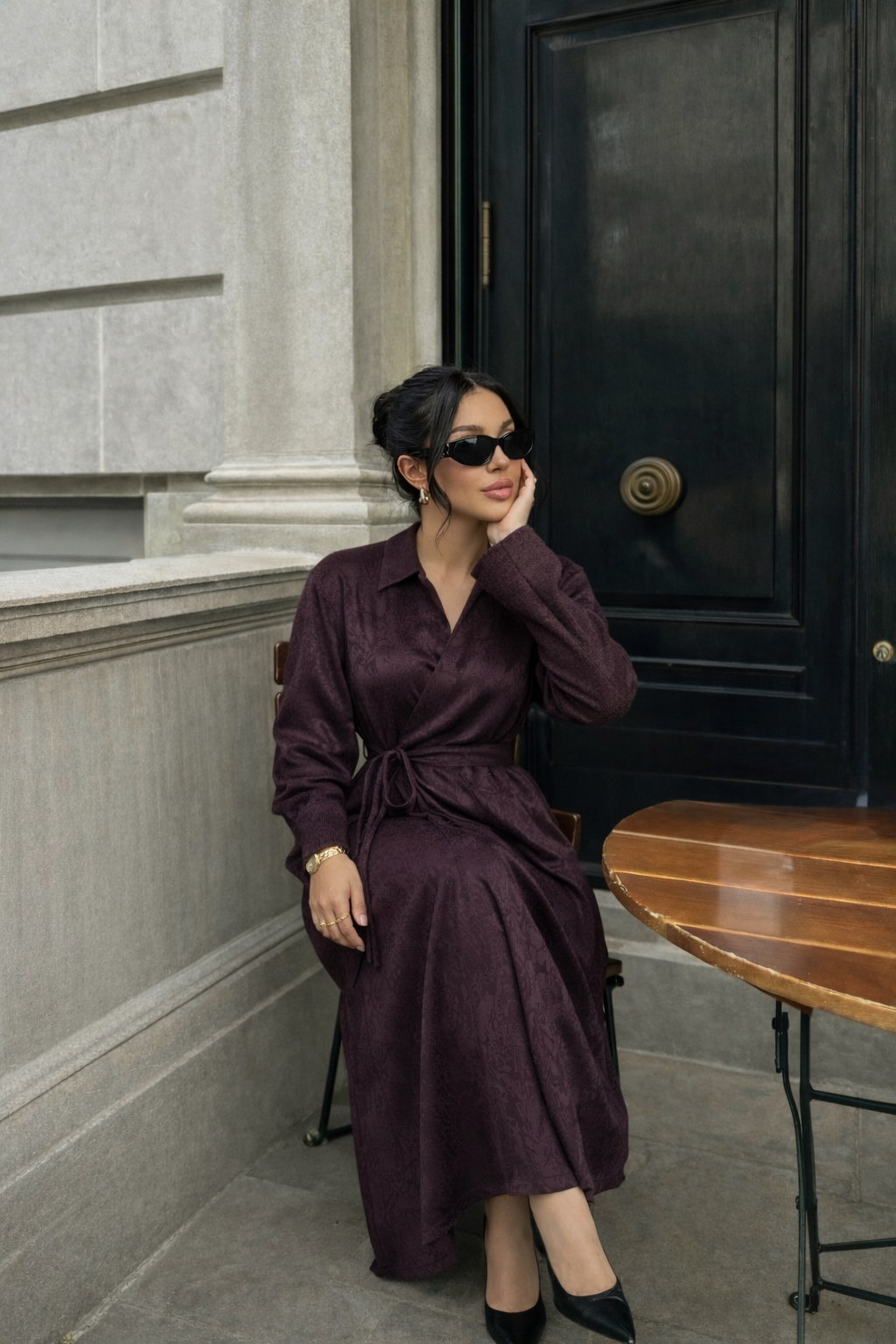 Robe longue - Prune - 2